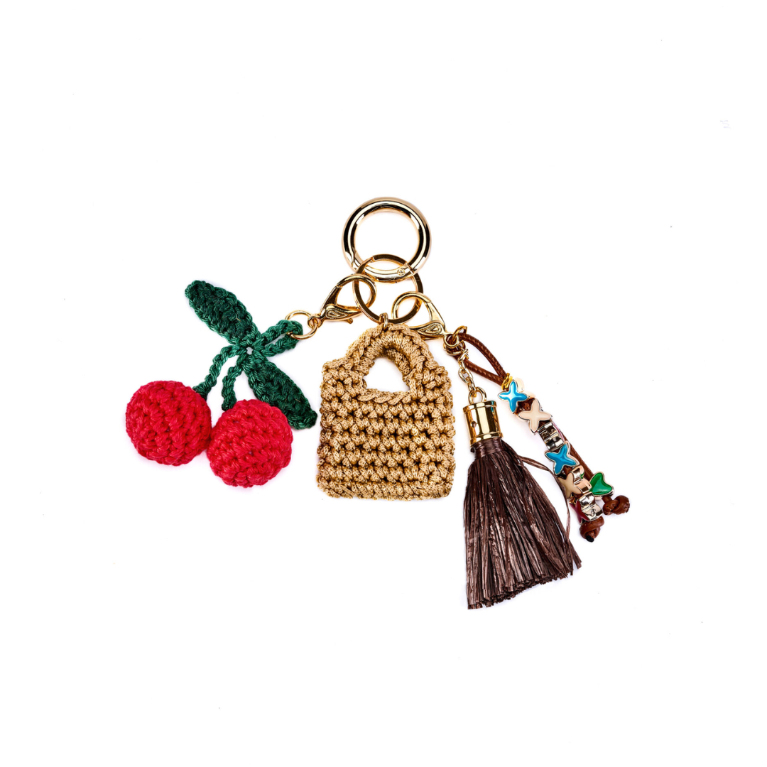 Cherries &amp; Purse Bag Charm