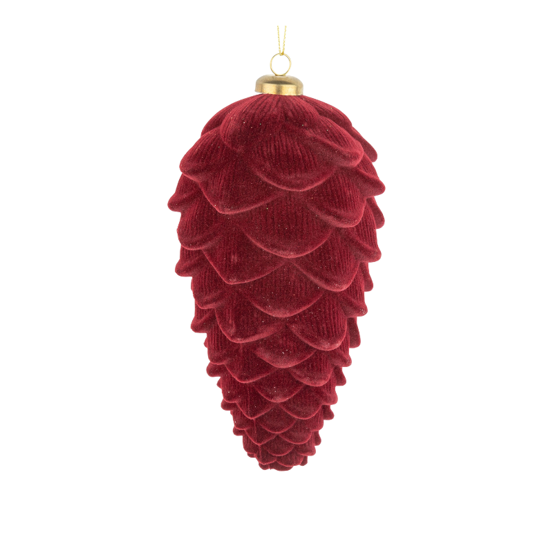 Burgundy Pinecone Ornament