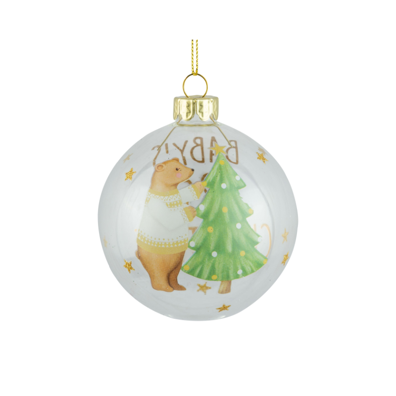 Clear Baby&#39;s First Christmas Ornament