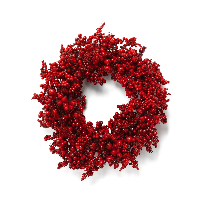 Couronne de Noël aux baies rouges