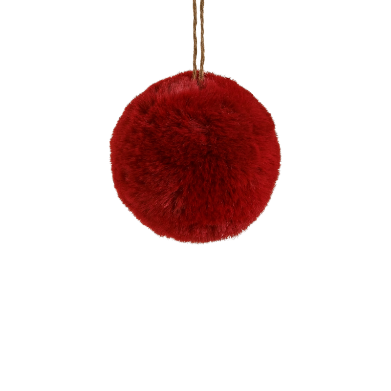 Small Plush Burgundy Ornament