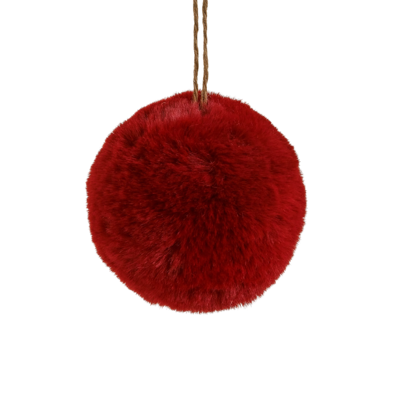 Large Plush Burgundy Ornament