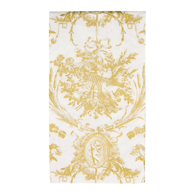 Gold Romantic Toile Guest Napkins