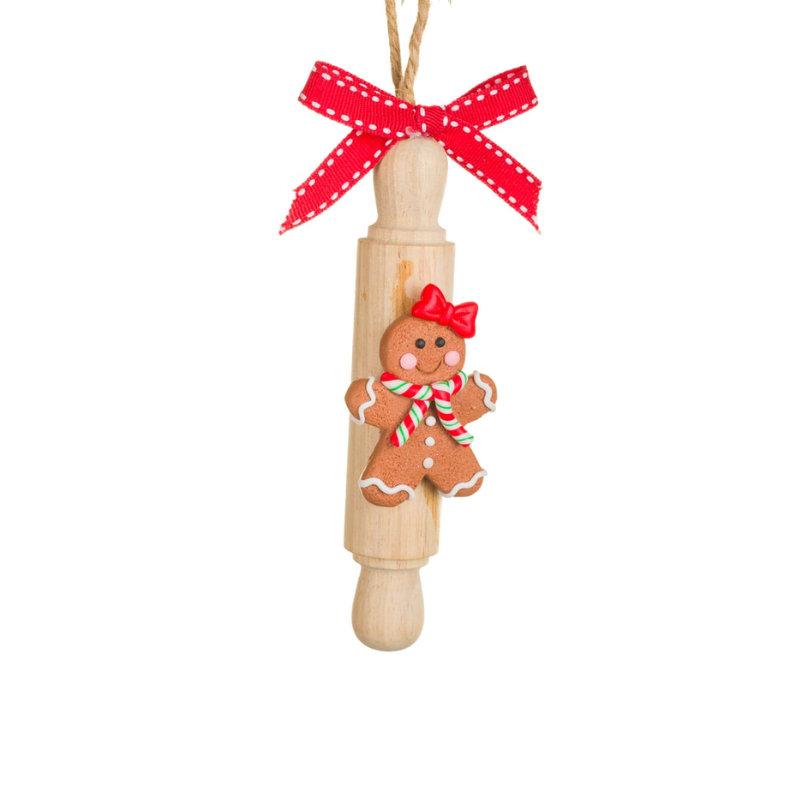 Gingerbread Girl Rolling Pin Ornament