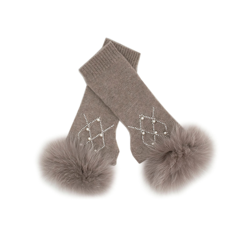 Diamond Weave Gloves Fox Trim