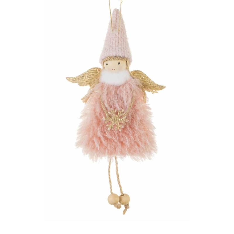 Ornement d'Ange Rose Bébé Et Or
