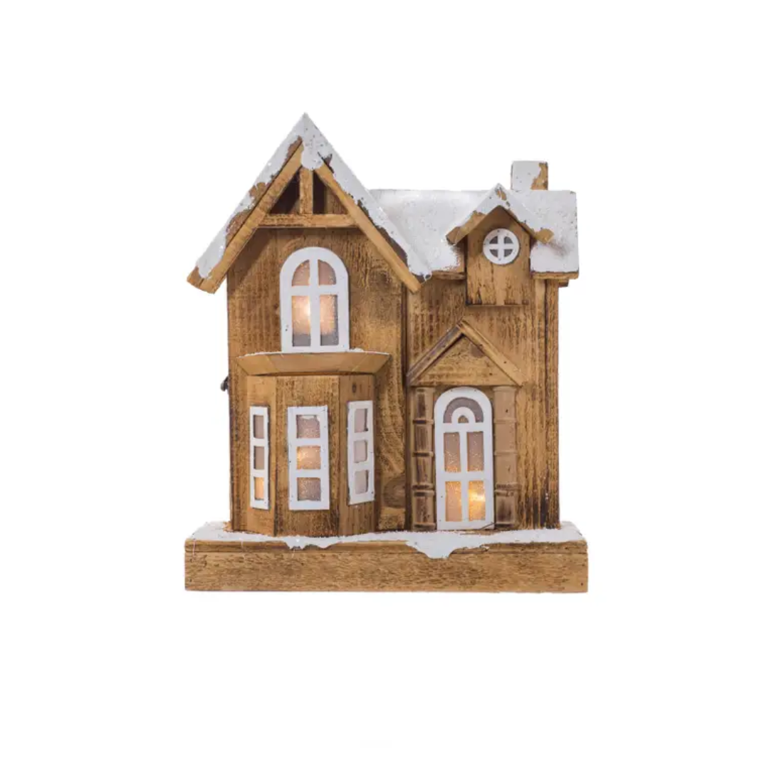 Smokey Wooden Lighted House