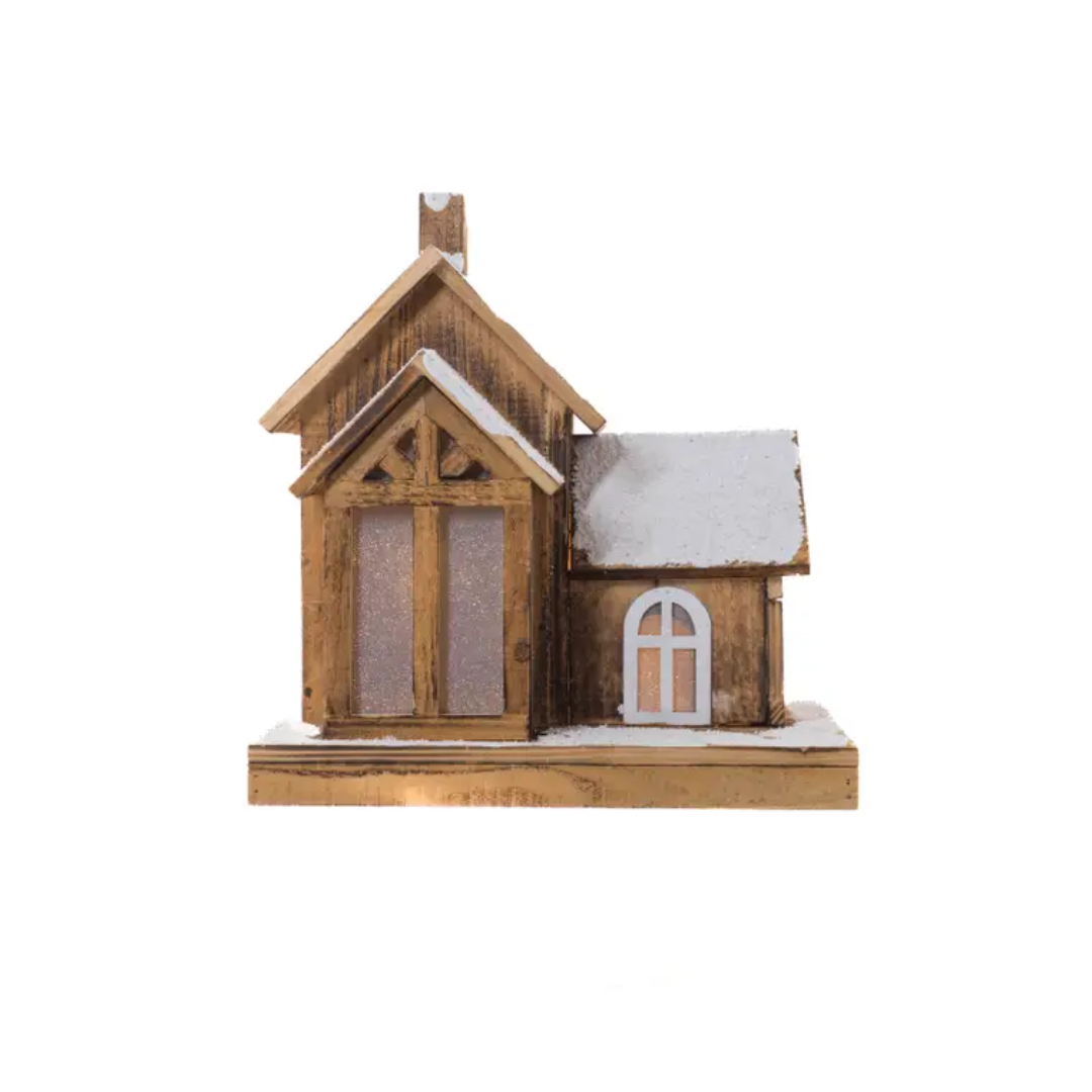 Smokey Wooden Lighted Cabin