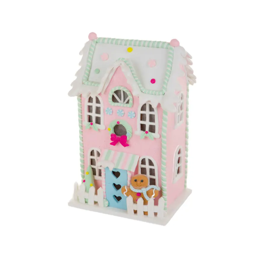 Pink Whimsical Gingerbread House