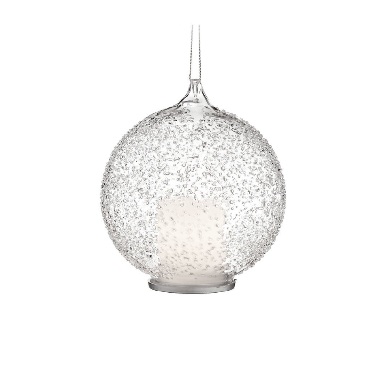 Textured Ball Ornament with Light