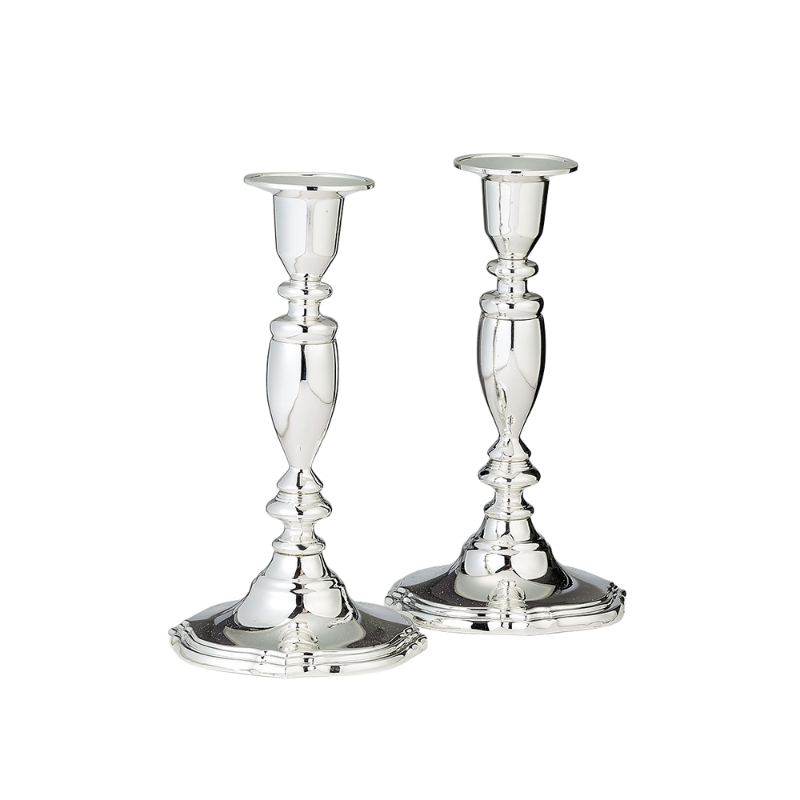 Silver Shabbath Candlesticks