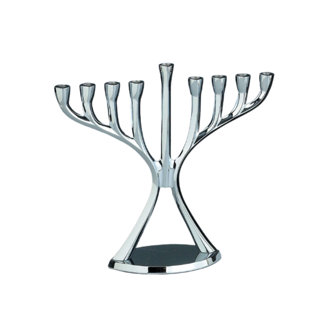 Small Silver Modern Menorah