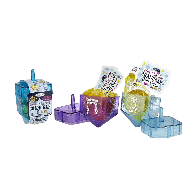 Chanukah Dreidels With Milk Chocolate Coins