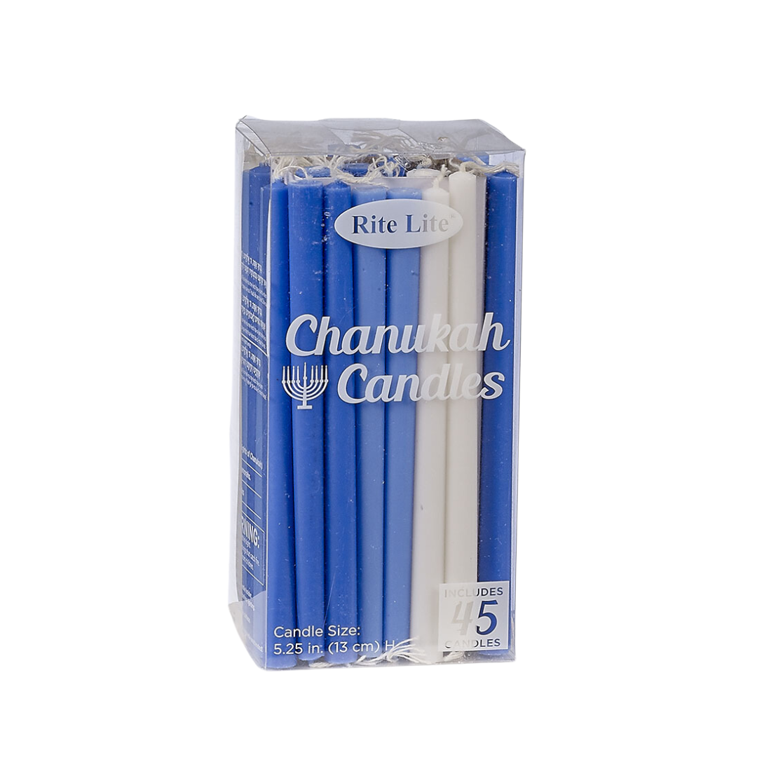 Blue & White Deluxe Chanukah Candles