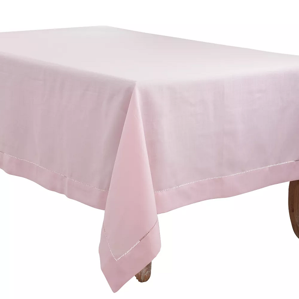 Pink Hemstitched Tablecloth 70x160