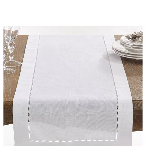 Hemstitched Runner White