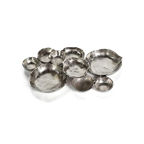 9 Compartment Serving Dish - Nickel - Boutique Marie Dumas