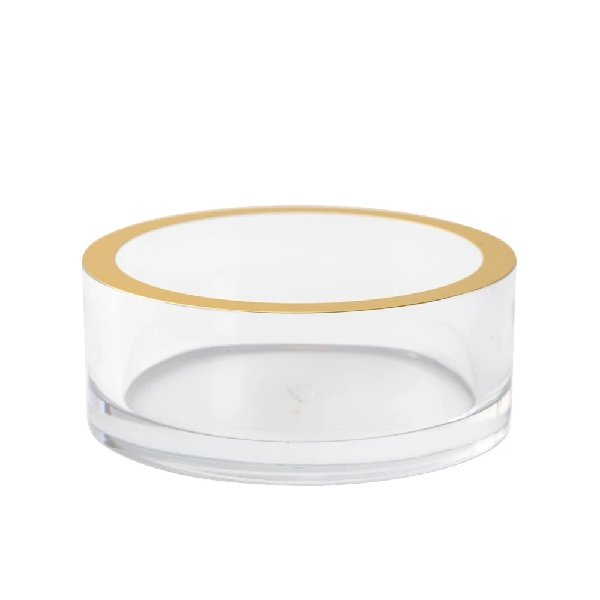 Acrylic Wine Bottle Coaster with Gold Trim