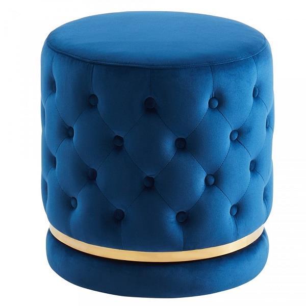 Annabelle Blue Swivel Ottoman Boutique Marie Dumas