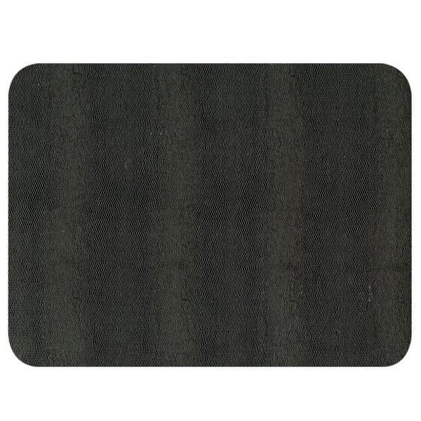 Black Rectangular Lizard Felt Back Placemat - Boutique Marie Dumas