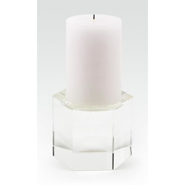 Crystal Hexagonal Candle Holder Pillar - Medium - Boutique Marie Dumas