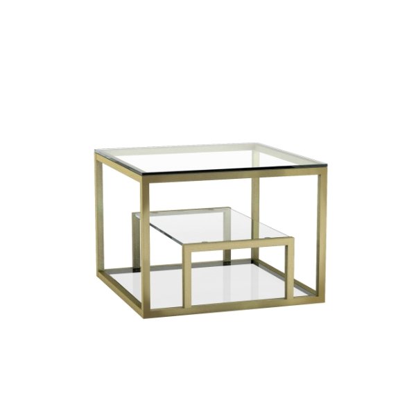 Ella Brushed Gold End Table - Boutique Marie Dumas