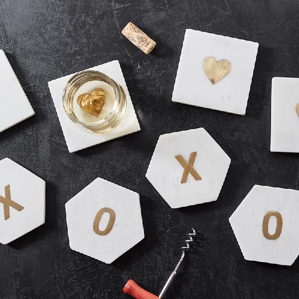 Marble XOXO Coasters