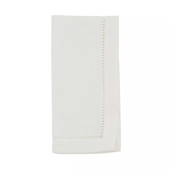 White Hemstitched Dinner Napkin