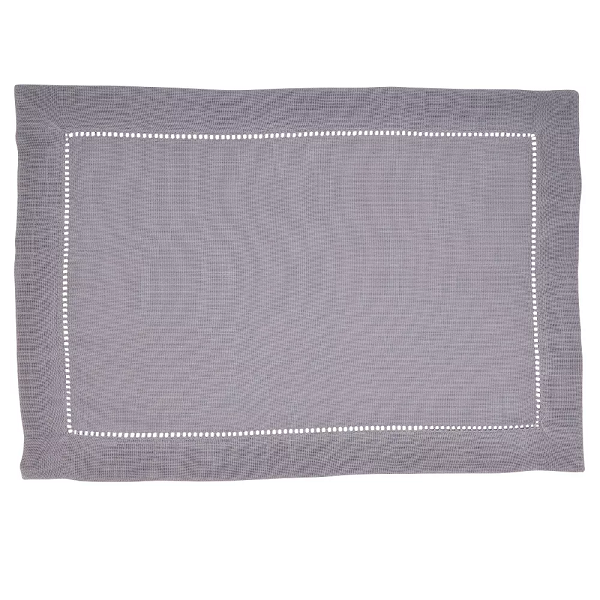 Hemstitched Placemat Grey