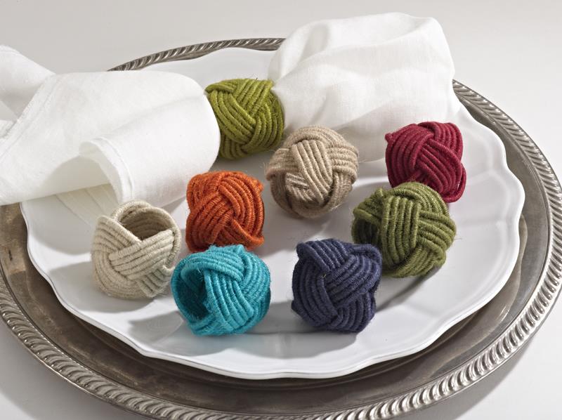 Set of 4 Jute Napkin Rings