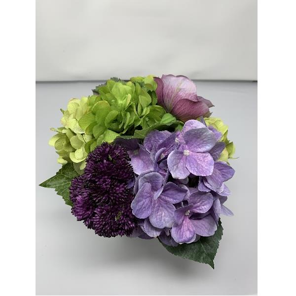 Purple Anemone Arrangement - White Vase