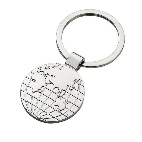 Globe Keychain With Plain Polished Backside - Boutique Marie Dumas
