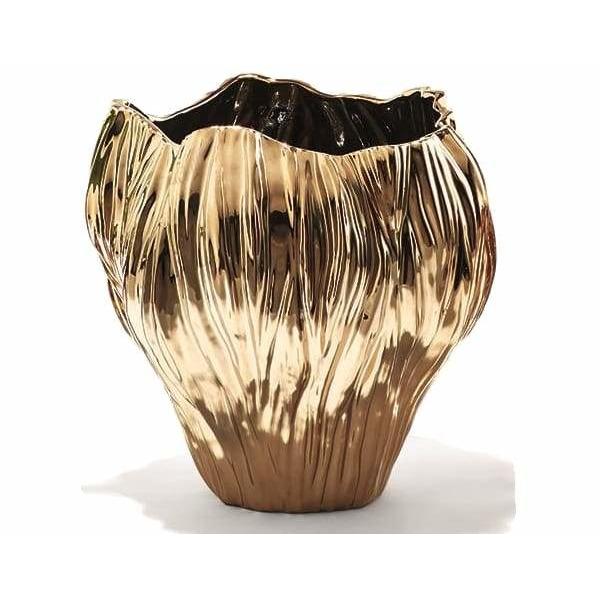 Gold Plated Piriform Vase - Large - Boutique Marie Dumas