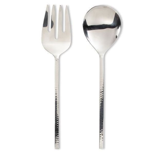 Hammer Finish Handle Salad Servers - Boutique Marie Dumas