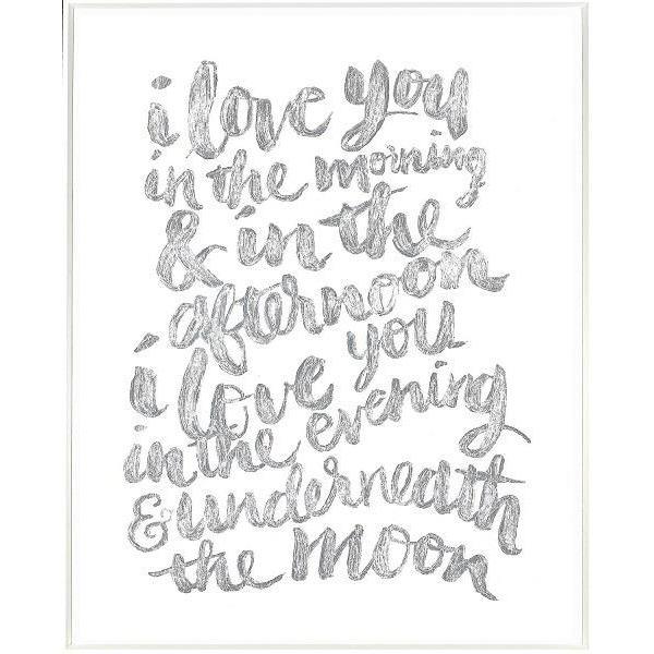 I Love You Melody in Silver