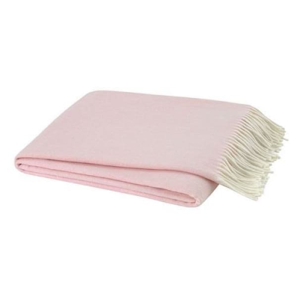 Italian Herringbone Throw - Cherry Blossom - Boutique Marie Dumas