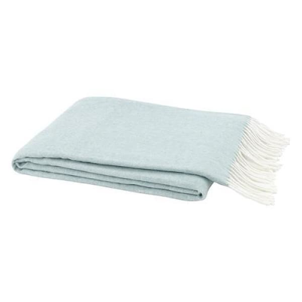 Italian Herringbone Throw - Glacier - Boutique Marie Dumas
