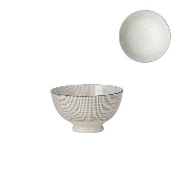 Small Grey with Blue Trim Kiri Bowl