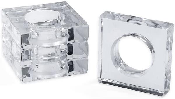Acrylic Napkin Ring Box - Clear