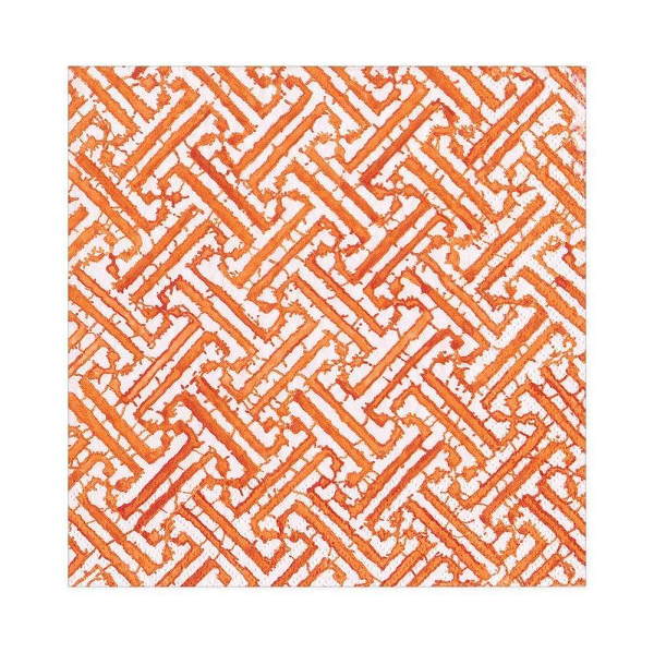 Luncheon Fretwork Orange Napkins