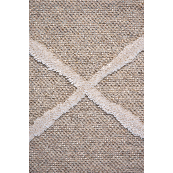 Gayle Diagonal Beige Rug 5 x 7"