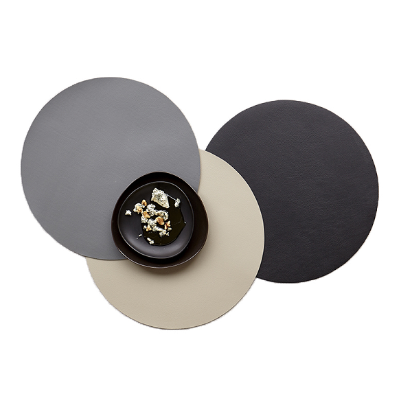 Round Leather Placemats