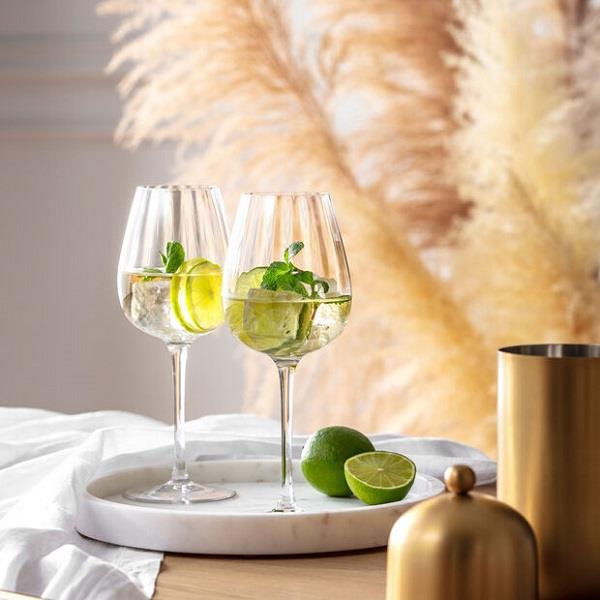 Villeroy &amp; Boch Rose Garden Set of 4 White Wine Glasses