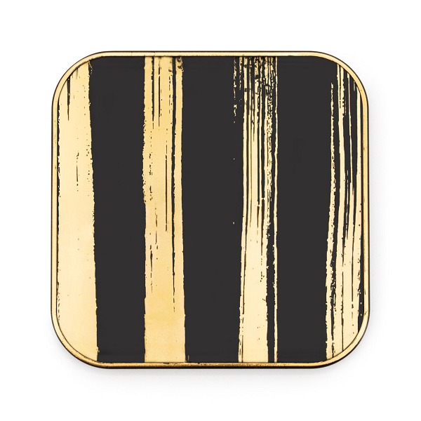 Gold Striped Coasters - Set of Four