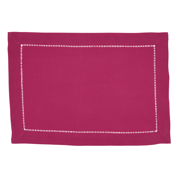 Hemstitched Placemat Fuchsia