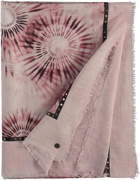 Silk Patterned Pink Scarf