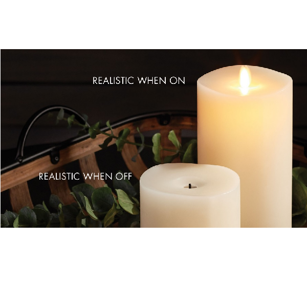 Ivory Lightli Wick to Flame Candle 4x7"