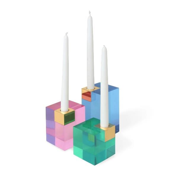 Jonathan Adler Large Monte Carlo Candle Holder - Blue