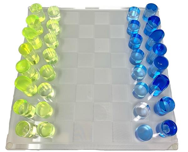 Something Neon Chess Set - Neon &amp; Blue