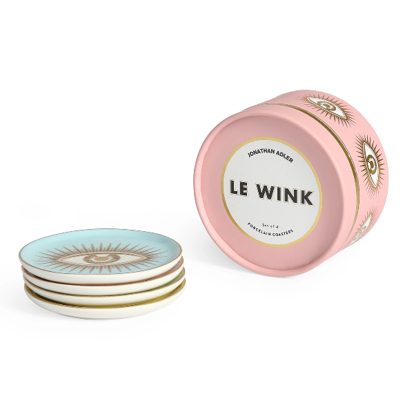 Jonathan Adler Le Wink Coasters Set of Four